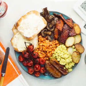 Full English breakfast platter