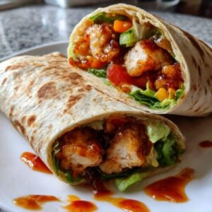 Chicken wrap with vegetables