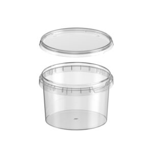 Clear plastic tub and lid