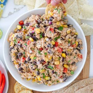 Tuna salad with corn and beans