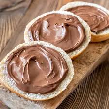 Bread with chocolate spread