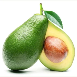 Whole and sliced avocado.