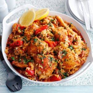 Chicken and rice dish