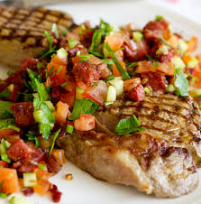 Steak with fresh salsa